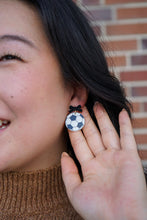 Load image into Gallery viewer, Bow Soccer Ball Earrings
