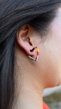 Load image into Gallery viewer, Mini Heart Hoops - Fiesta