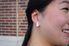 Load image into Gallery viewer, Snowman Studs - White Shimmer