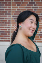 Load image into Gallery viewer, Bow Gingerbread Earrings - Green Shimmer