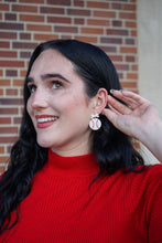 Load image into Gallery viewer, Bow Baseball Earrings