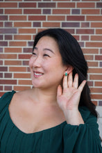 Load image into Gallery viewer, Christmas Light Studs - Green Shimmer