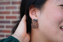 Load image into Gallery viewer, Bow Basketball Earrings