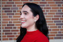 Load image into Gallery viewer, Bow Studs - White Shimmer