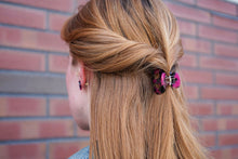Load image into Gallery viewer, Claire Hair Claw Trio - Blue Tortoise, Snow Tortoise, and Fuchsia Tortoise