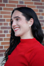 Load image into Gallery viewer, Bow Studs - White Shimmer