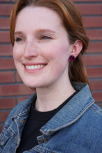 Load image into Gallery viewer, Sophie Studs - Fuchsia Tortoise