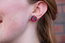Load image into Gallery viewer, Sophie Studs - Fuchsia Tortoise