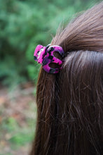 Load image into Gallery viewer, Claire Hair Claw Trio - Blue Tortoise, Snow Tortoise, and Fuchsia Tortoise