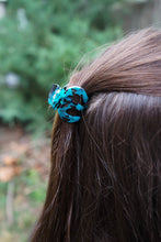 Load image into Gallery viewer, Claire Hair Claw Trio - Blue Tortoise, Snow Tortoise, and Fuchsia Tortoise
