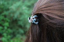 Load image into Gallery viewer, Claire Hair Claw Trio - Blue Tortoise, Snow Tortoise, and Fuchsia Tortoise