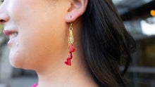 Load image into Gallery viewer, Heartstring Earrings - Red