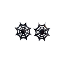 Load image into Gallery viewer, Spider Web Studs - Black