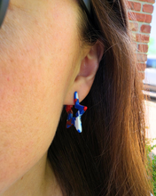 Load image into Gallery viewer, Mini Star Hoops - Red, White & Blue