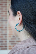 Load image into Gallery viewer, Camy Hoops - Blue Tortoise