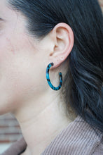 Load image into Gallery viewer, Camy Hoops - Blue Tortoise