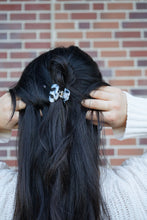 Load image into Gallery viewer, Claire Hair Claw Trio - Blue Tortoise, Snow Tortoise, and Fuchsia Tortoise