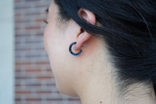 Load image into Gallery viewer, Micro Cam Mini Hoops - Midnight Shimmer