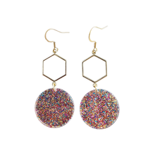 Load image into Gallery viewer, Layla Earrings - Rainbow Glitter