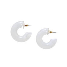 Load image into Gallery viewer, Chloe Hoops - White