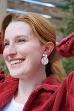 Load image into Gallery viewer, Bow Baseball Earrings