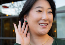 Load image into Gallery viewer, Shamrock Studs - Green Glitter