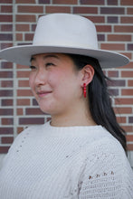 Load image into Gallery viewer, Scarlett Hoops - Crimson Red
