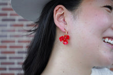 Load image into Gallery viewer, Magnolia Hoops - Poppy Red