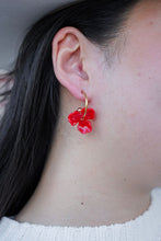 Load image into Gallery viewer, Magnolia Hoops - Poppy Red