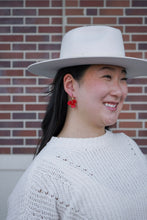 Load image into Gallery viewer, Magnolia Hoops - Poppy Red