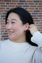 Load image into Gallery viewer, Micro Cam Mini Hoops - Midnight Shimmer