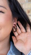 Load image into Gallery viewer, Camy Hoops - Black & Bronze