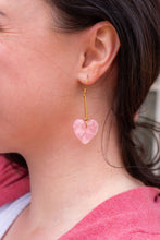 Load image into Gallery viewer, Mina Heart Earrings - Pink