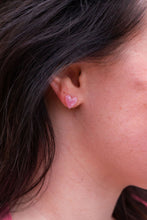 Load image into Gallery viewer, Hand Drawn Heart Studs - Pink