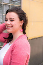 Load image into Gallery viewer, Mina Heart Earrings - Hot Pink