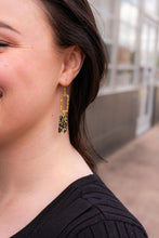 Load image into Gallery viewer, Raya Earrings - Black Gold Flake