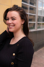 Load image into Gallery viewer, Raya Earrings - Black Gold Flake