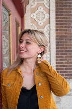 Load image into Gallery viewer, Anya Earrings - Golden Checker