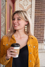 Load image into Gallery viewer, Anya Earrings - Golden Checker