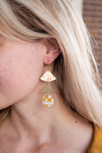 Load image into Gallery viewer, Anya Earrings - Golden Checker
