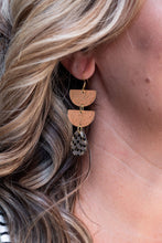 Load image into Gallery viewer, Aria Earrings - Black Shimmer Checker