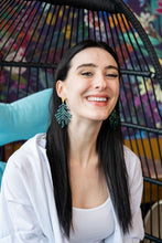 Load image into Gallery viewer, Palm Earrings - Dark Green