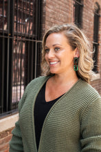 Load image into Gallery viewer, Tabitha Earrings - Forest Green & Amber