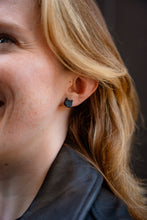 Load image into Gallery viewer, Dainty Cat Studs - Black Glitter