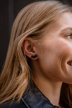 Load image into Gallery viewer, Bat Studs - Black Glitter