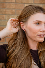 Load image into Gallery viewer, Flora Mini Hoops - Amber Dot