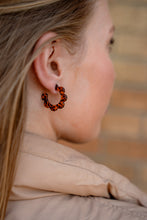 Load image into Gallery viewer, Flora Mini Hoops - Amber Dot