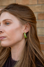 Load image into Gallery viewer, Tara Hoops - Olive Green