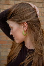 Load image into Gallery viewer, Tara Hoops - Olive Green