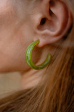 Load image into Gallery viewer, Tara Hoops - Olive Green